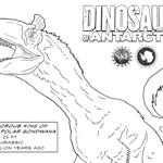 Dino Coloring Sheet Card