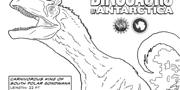 Dino Coloring Sheet Card