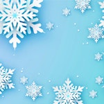 Icy Blue Big Snowflakes