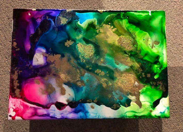 DP alcohol inks canvas